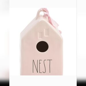 Rae Dunn Pink Nest Ceramic Birdhouse